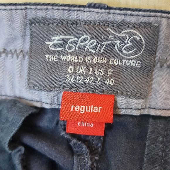 Retro Esprit Navy Blue Low Waist Boot Cut Chinos - Picture 7 of 10